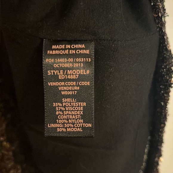 Ella Moss Ponte Sequin Hem Shift Dress size Medium - Picture 6 of 6